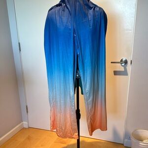 Blue and Orange Ombre Flowy pull on pants.